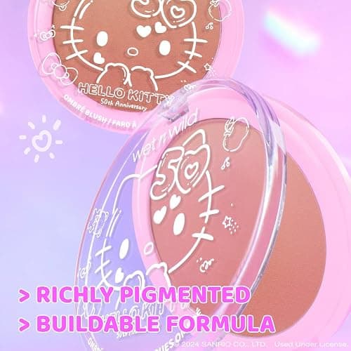 wet n wild Hello Kitty Ombre Blush, Buildable, Blendable Customizable Color, New Gradient Formula, Cruelty-Free & Vegan - Mellow Cloud thumbnail 2