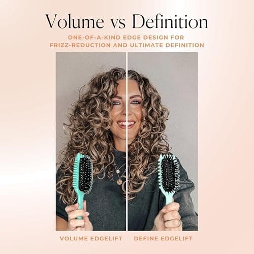 Bounce Curl Volume EdgeLift Brush, 5-in-1 Tool for Volumized, Defined Curls, Waves & Coils - Peach thumbnail 4