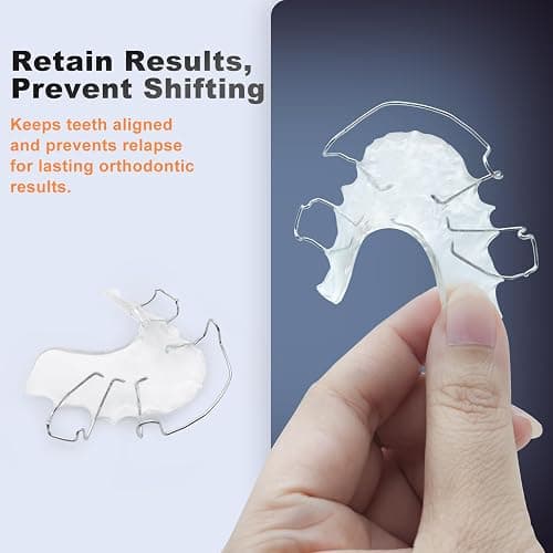 2 Hawley Retainer for Custom Teeth Retention, Custom-Fit Two Retainers for Upper and Lower Teeth - Comfortable and Durable thumbnail 2