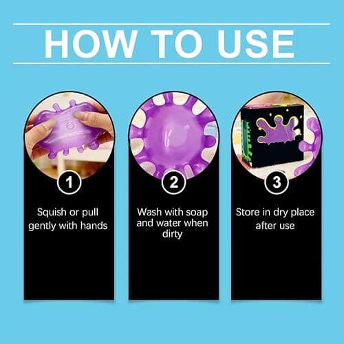 Water Splash Ball Squishy Toy, Squishy Stress Splash Ball, Soft Fidget Toy for Anxiety Relief, Sensory Squishy Ball Calming Tactile Grip for Focus & Relaxation (Blue) thumbnail 7