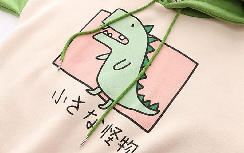 YUUOKPO Dinosaur Hoodie Kawaii Pullover Cute Hooded Sweatshirt For womens thumbnail 4
