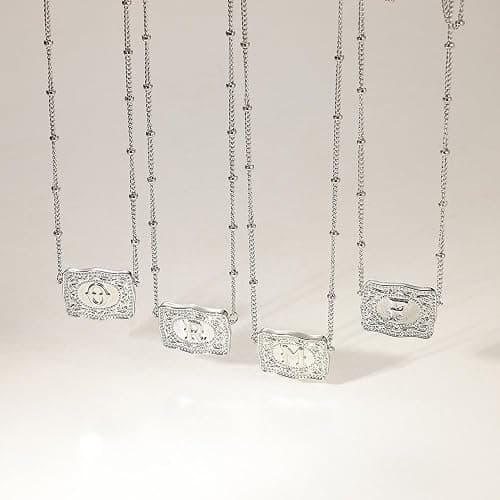 rgwtgkyh Silver Belt Buckle Initial Necklaces for Women Dainty Western Initial Letter Pendant Necklace Personalized Letter Pendant Necklace Jewelry Gifts for Cowgirl Cowboy thumbnail 6