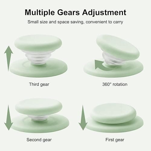 MOROCK Grip for Kindle with Kickstand and Magnetic Stand, Soft Silicone Magnetic Finger Grip for Kindle, iPhone and Smartphone, Cute Magnetic eReaders Holder, Matcha Green thumbnail 3