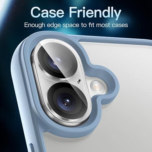 JETech Camera Lens Protector for iPhone 16 6.1-Inch and iPhone 16 Plus 6.7-Inch, 9H Tempered Glass, Anti-Scratch, Case Friendly, Does Not Affect Night Shots, HD Clear, 3-Pack thumbnail 6