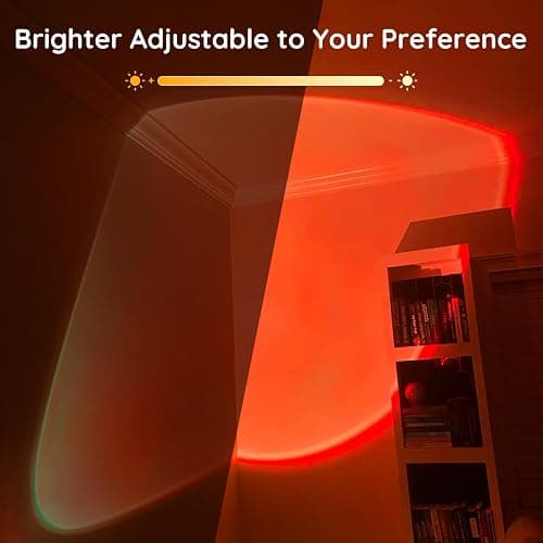 Neroupe Sunset Lamp Projector with APP Control Multicolor Changing Led Lights for Room, 360 Degree Rotation Sunlight Lamp Set Mood Lighting Bedroom Decor Photography for Women thumbnail 5