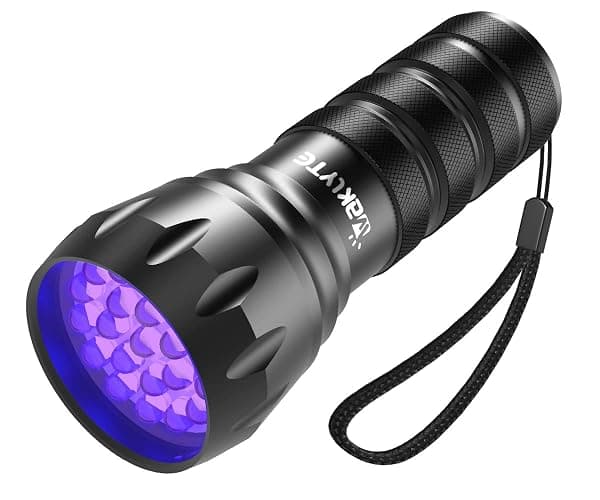 Waklyte Black Light UV Light, 21 LED 395nm UV Flashlight, Powerful Mini Blacklight Flashlight, Small Portable Black Light Flashlight for Pet Urine Detection, Scorpion, Resin Curing, Bed Bug, Nails - Image 1