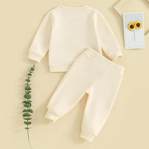 2Pcs Set Infant Baby Girl Fall Clothes Daddys Girl Long Sleeve Crewneck Sweatshirt+Joggers Pants Winter Outfit Set thumbnail 6