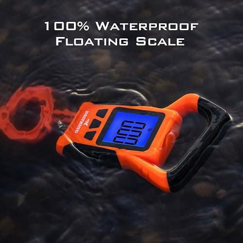 KastKing Fish Scale, WideView Floating Waterproof Digital Scale, 2.5” Large LCD Display, 110lb Capacity, Multi-Mode Pound/Ounces & Kilograms, Stores up to 9 Weights, Fishing Gifts for Men thumbnail 2