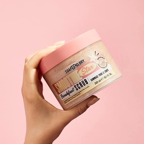 Soap & Glory Smoothie Star Exfoliating Body Scrub - Buff & Smooth Skin - Almond & Caramel Scented Vegan Body Polish - Brightening Scrub with Honey Extract + Sweet Almond Oil (300ml) thumbnail 5