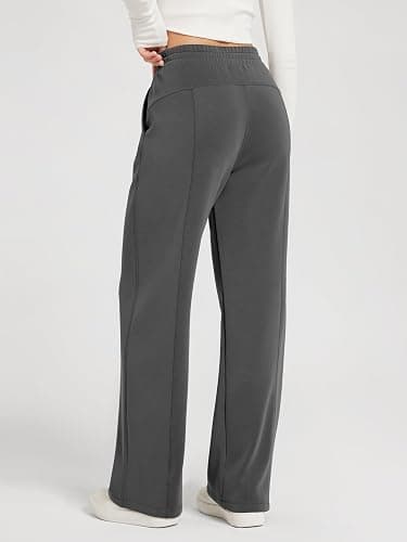 ODODOS Women's Modal Soft Wide Leg Pants with Pockets Adjustable Shockcord High Waist Casual Lounge Pants-27/29/31" Inseam thumbnail 2