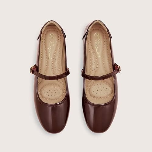 hingswink Mary Jane Shoes Women Low Heels Dress Shoes Pumps Low Heel 2 Inch Chunky Heel Mary Janes Pumps with Adjustable Ankle Strap for Women Dressy Casual thumbnail 5
