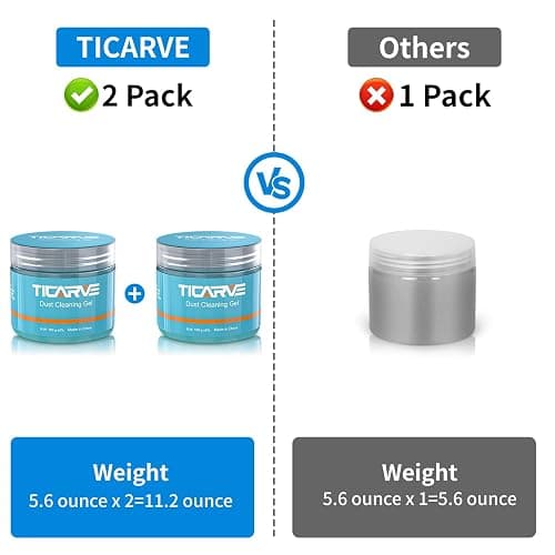 TICARVE 2pack Car Interior Cleaner Gel Car Accessories Cleaning Detail Kit | Car Essentials Cleaning Supplies Slime Car Putty For Cleaning Keyboard Office Laptop Dust Remover Reusable Gift For Men Women thumbnail 7