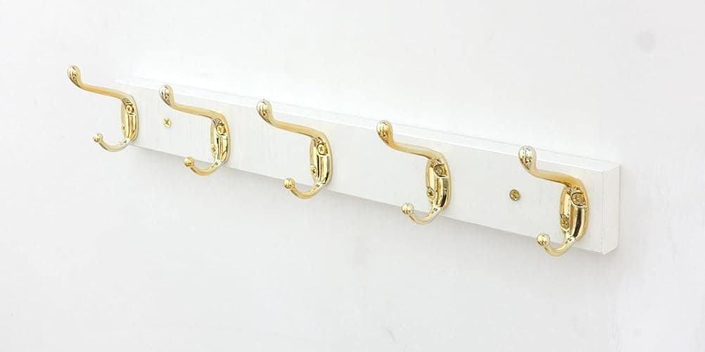 Shankala Wall Mount Coat Rack, Hooks for Wall, Gold thumbnail 2