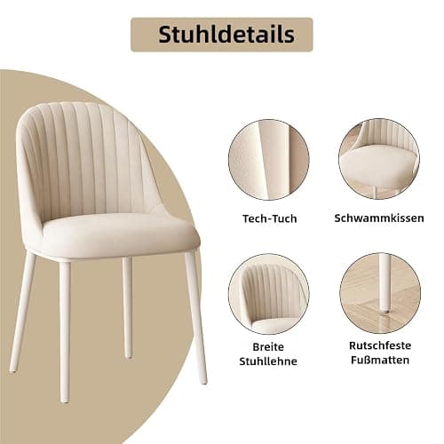 Miuuod 62,99" Esstisch, Moderner Küchentisch für 6 Personen, Indoor Esstisch für Küche, Bar, Wohnzimmer, Kleiner Raum, Cremeweiß, Nur Tisch - 160cm Nur Tisch - Weiß thumbnail 7
