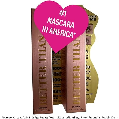 Better Than Mascara 2-Pack, Black, .27 fl oz / 8 ml Each ($58 Value) thumbnail 2