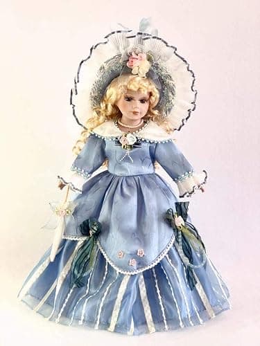 Jmisa 16" Porcelain Victoria Doll with Stand - Image 1