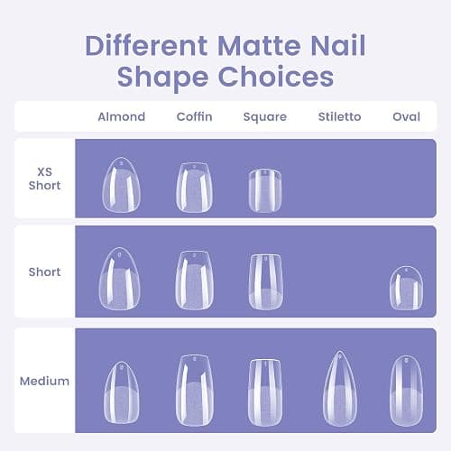 Extra Short Almond Nail Tips: 240Pcs Small Almond Shape Soft Gel Fake Nail Tips for Nail Extension, 12 Sizes Full Cover Clear Press on Nails for Girls for Home DIY Salon thumbnail 5