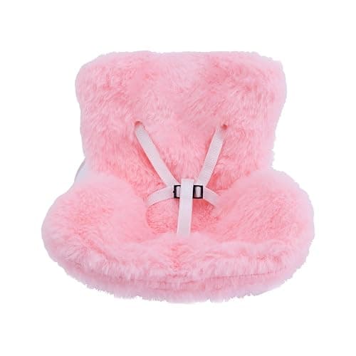 BOXOB Car Seat for Dolls, Cute Safety Have a Seat with Soft Furry Cushion Pink Sofa Car Air Vents Clip Desktop Decor Chair to Display Doll Toy Ornaments Decorations Accessories thumbnail 2