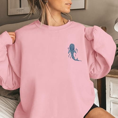 Sulayesh Christian Whale Shark Sweatshirts for Women Jesus God Bible Verse Hoodie Religious Faith Graphic Long Sleeve Shirts thumbnail 3