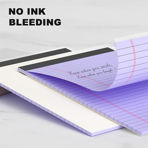 AILZFEI Pink Purple Small Legal Pad 5 x 8 College Ruled Color Legal Pads Paper Notepads 6 Pack Sturdy Back Writing Pads 5 x 8 Note Pads Perforated Narrow Ruled Pads of Paper thumbnail 5