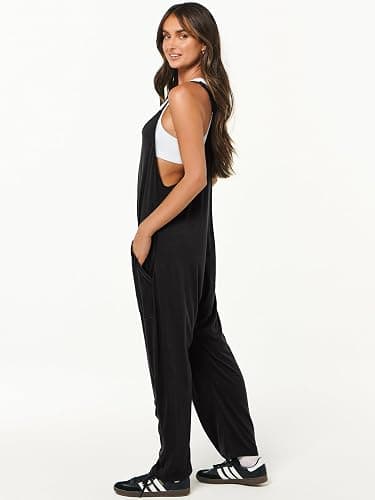 ANRABESS Jumpsuits for Women Casual Summer Overalls Sleeveless Spaghetti Strap Romper Jumpers Trendy Beach Vacation Outfits thumbnail 4