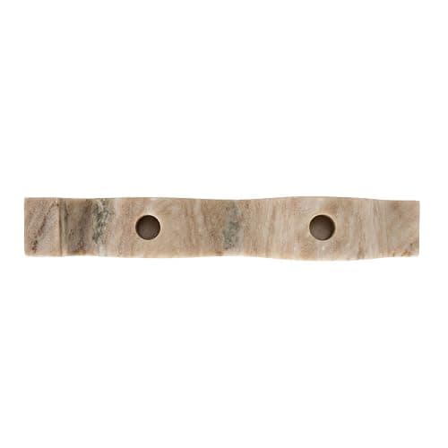 Bloomingville Marble Wave Double Taper Candle Holder, Beige thumbnail 5