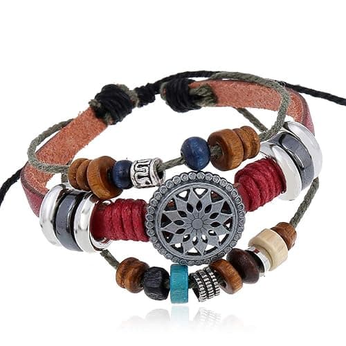 OYEFLY Vintage Bohemia Beaded Bracelet, Multilayer Hand Woven Wristbands, Hemp Cords Wrap Bracelet Jewelry for Men and Women - Image 1