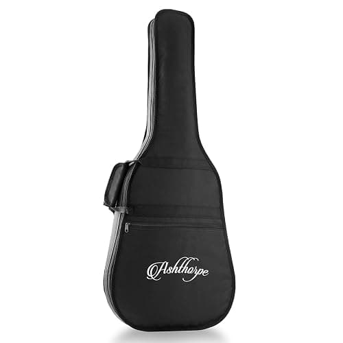 Ashthorpe Full-Size Cutaway Thinline Acoustic-Electric Guitar Package - Premium Tonewoods - Black thumbnail 6