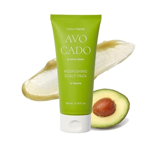 RATED GREEN Cold Brew Avocado Nourishing Scalp Pack with Banana - Korean Hair Conditioning Mask - Deep Hydrating Treatment for Dry Damaged Hair (6.76 Fl. Oz) - Image 1