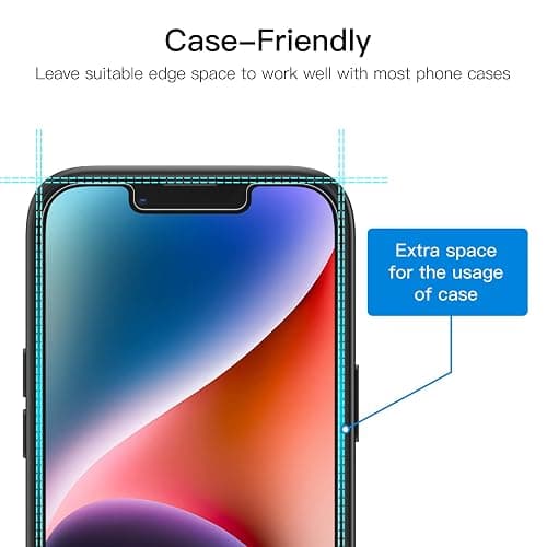 JETech Privacy Screen Protector for iPhone 16e 2025, iPhone 14 6.1-Inch, Anti Spy Tempered Glass Film, 2-Pack thumbnail 4