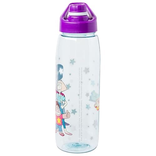 Silver Buffalo Steven Universe Featuring Garnet, Pearl, and Amethyst Water Bottle with Screw-On Lid, 28 Ounces thumbnail 6