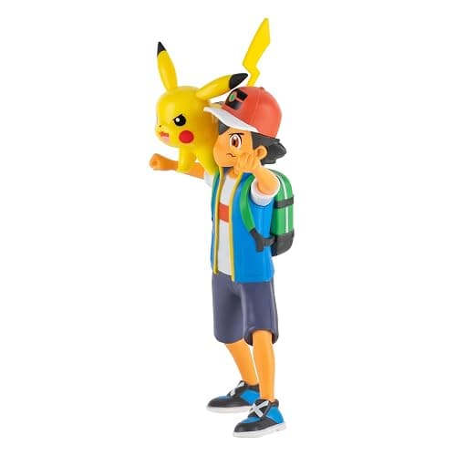 Pokémon 4.5-Inch Feature Battle Action Figure, Features Ash and Launch into Action 2-Inch Pikachu thumbnail 3