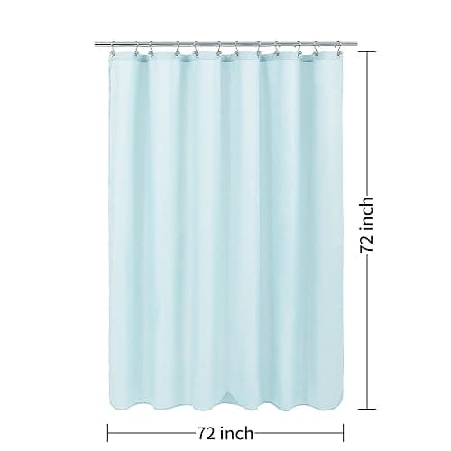 ALYVIA SPRING Waterproof Fabric Shower Curtain Liner, Washable Cloth Shower Curtain for Bathroom - Standard Size 72x72, Blue thumbnail 3