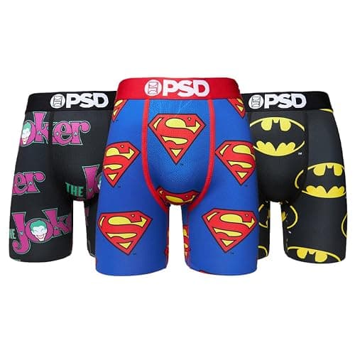PSD Underwear Mens Boxer Briefs - DC Comics, Standard Length Pack & Singles, Soft & Breathable Boxer Briefs for Men - Image 1