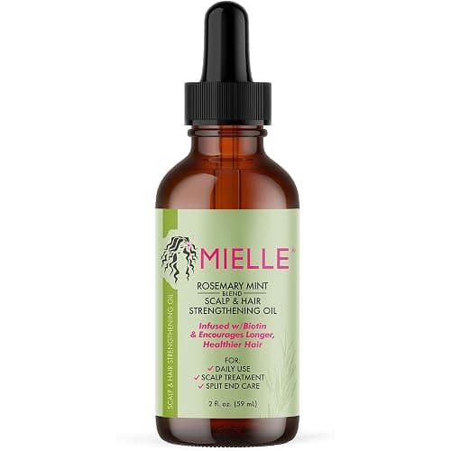 Mielle Organics Rosemary & Mint Hair Oil - Strengthening Biotin Oil Infused Frizzy & Damaged Hair Care - Split Ends & Dry Scalp Treatment to Support Longer, Healthier Strands, 2oz - Image 1
