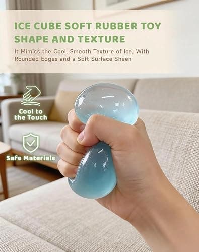 Coconut Oil Squishy, Coconut Oil Slow Rising Squeeze Stress Ball Clear Jelly Bubblegum Texture Coconut Oil Squishy Toy (Blue) thumbnail 7