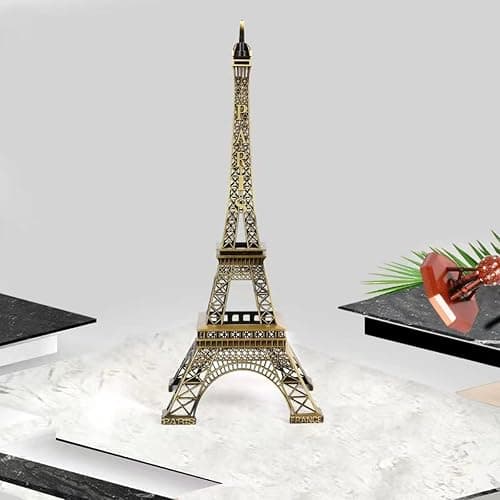 Paris Eiffel Tower Metal Creative Decorative Craft Model Ornament, Cake Decorating, Gift, Party, Jewelry Stand, Home Decor, (2.36" W x 5.9" H.) thumbnail 5