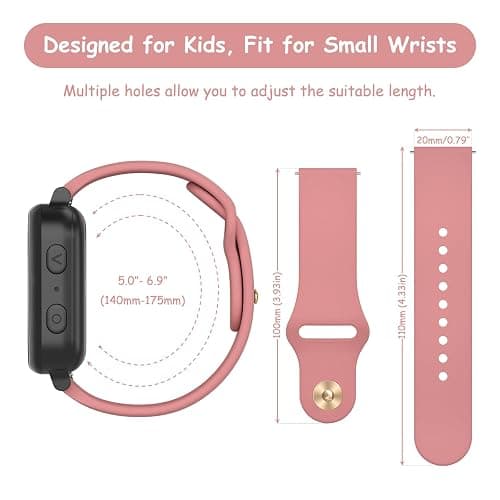 Meliya [4 Pack] Bands for Gabb Watch 3 2 1 / Gizmo Watch 3 2 1 / SyncUP Watch Bands for Kids, 20mm Soft Silicone Breathable Sport Replacement Strap for Gizmo Watch 3 2 1 for Boys and Girls thumbnail 6