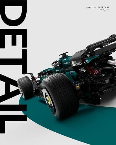 Nifeliz AM24 Formula 1 Racing Car Building Set, 1:8 Scale Collectible Set for Adults, Authentically Detailed Build and Display Model for Home or Office Décor (2351PCS, NF10279) thumbnail 6