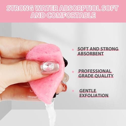 60-Count Compressed Facial Sponges with Container, Heart Shape Compressed Face Sponge, 100% Natural Sponge Pads for Face Cleansing, Massage, Pore Exfoliating Mask, Makeup Removal (Pink) thumbnail 2
