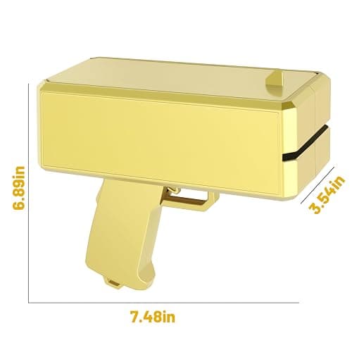 Wowok Money Gun Shooter, Make it Rain Money Toy Gun, Prop Money Gun, Spary Cash Gun for Movies Game Party Toy Gun (Metallic Gold) thumbnail 2
