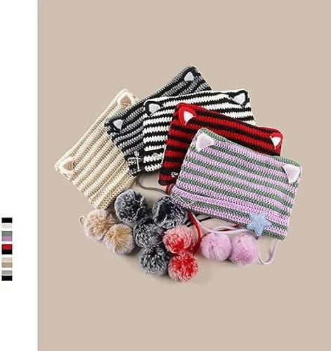 Y2k Beanie Cat Ear Gyaru Acubi Devil Crochet Hats Cute Kawaii Star Grunge Aesthetic Pompoms Cutecore Y2k Harajuku Clothes thumbnail 6