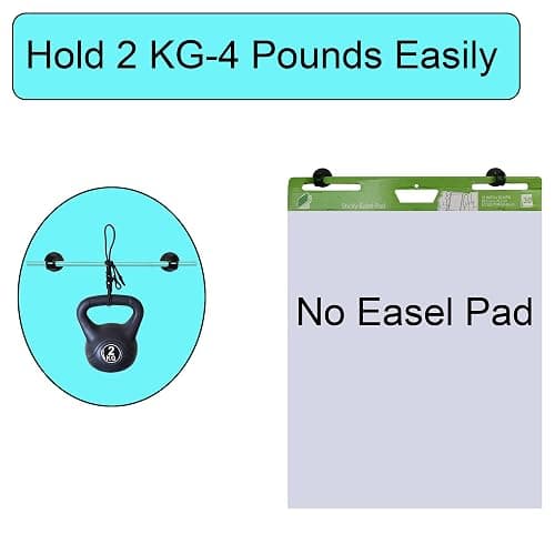 YYST Magnetic Easel Pad Sheet Flip Chart Paper Holder Hanger Organizer Magnetic Easel Mounting System (Black X 2) thumbnail 6
