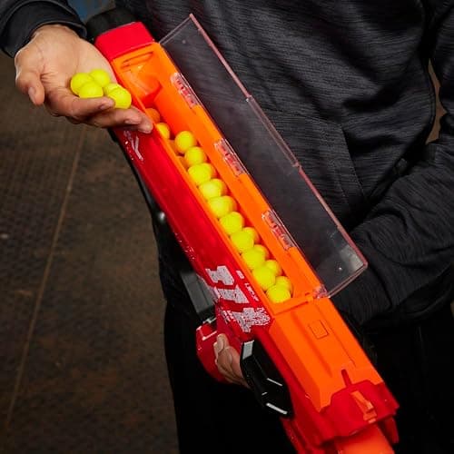 Nerf Perses Mxix-5000 Rival Motorized Blaster (Red) - Fastest Blasting Rival System, up to 8 Roundsper S - Rechargeable Battery, Quick-Load Hopper thumbnail 2