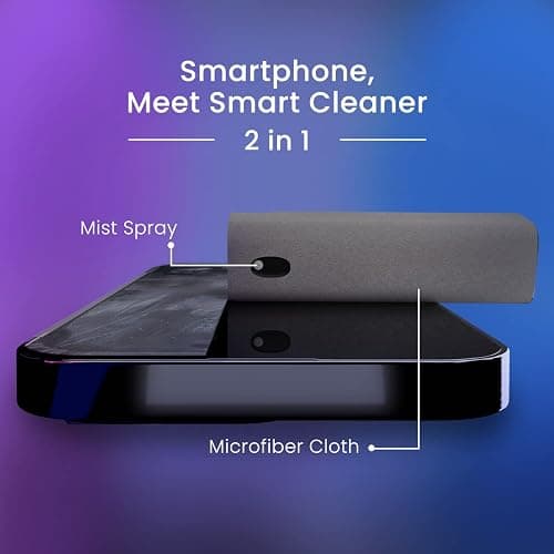 EVEO Screen Cleaner Spray and Wipe - 2-in-1 Car Screen Cleaner & iPhone Cleaner Touchscreen Mist Cleaner for Laptop, Computer, MacBook, iPad and More - Streak-Free Shine -2 Pack (Grey & Rose Gold) thumbnail 3