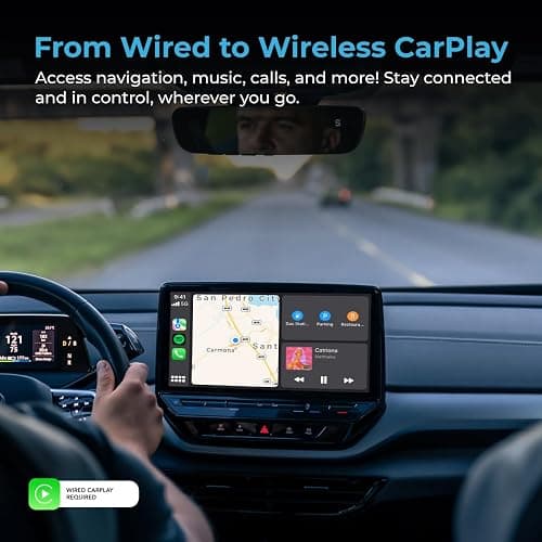 CarPlay TV Adapter - Convert Any Wired CarPlay to Wireless CarPlay - Plug in a TV Stick to Stream Netflix, YouTube, and More Right from Your car’s infotainment Screen thumbnail 3