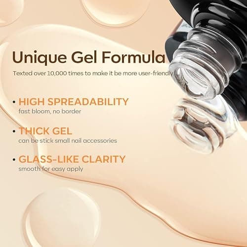 Modelones Blooming Gel Nail Polish, 15ml Clear Marble Nail Design Kit UV LED Soak Off Nail Art Accessories for Spreading Effects, Marble, Floral Print, Watercolor Design thumbnail 7