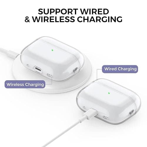 AHASTYLE Transparent Hülle für Airpods Pro 2 Schutzhülle und Haut Case für AirPods Pro [Unterstützung USB-C] [Kabelloses Laden] Kompatibel mit Airpods Pro 2. Generation (Durchsichtig) thumbnail 4