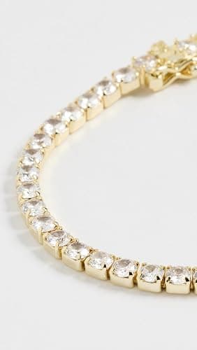 SHASHI Women's Medium Tennis Bracelet, Gold, One Size thumbnail 3