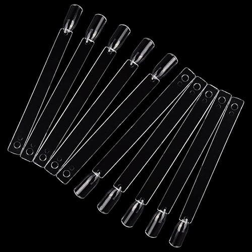 Swatches 100Pcs Swatch Sticks Colour Display Tips Art Tips Sticks with Metal Ring for Salon and Beginners (Clear) thumbnail 4